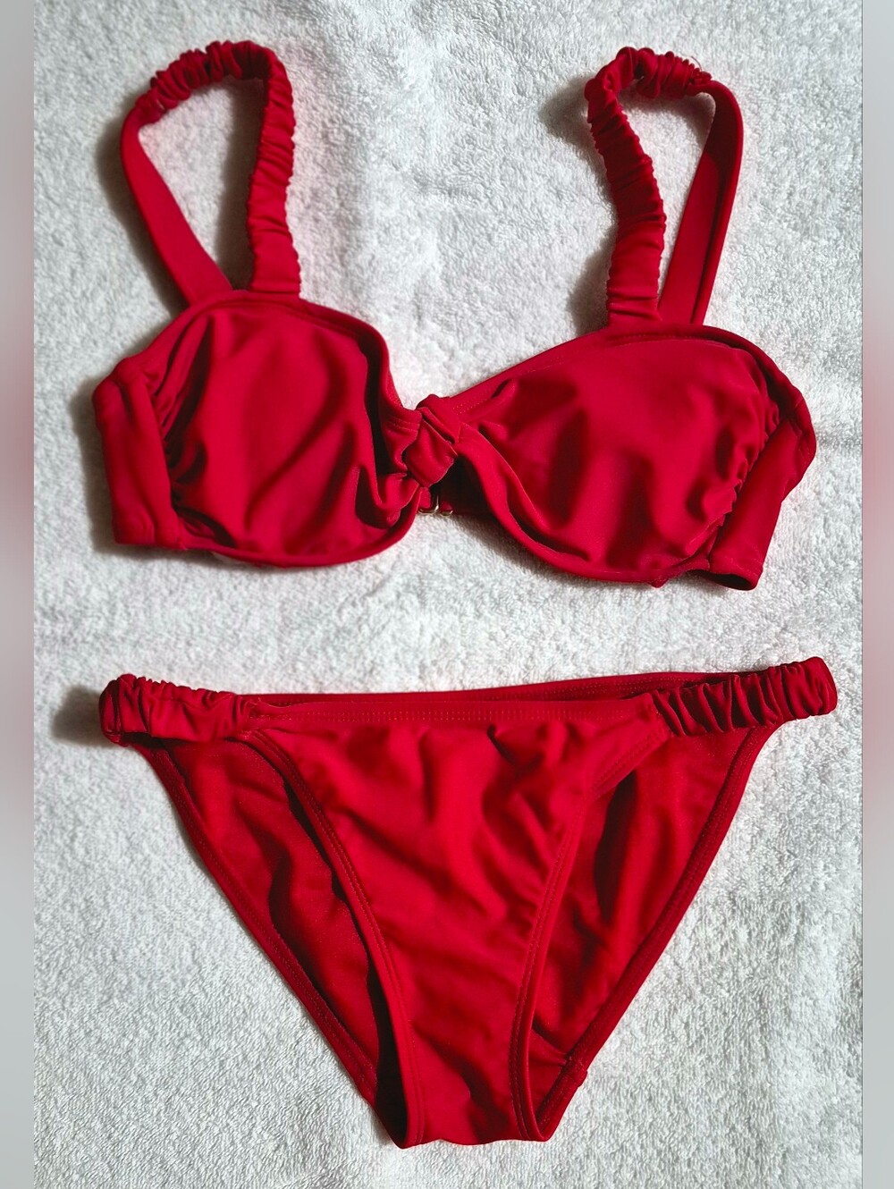 No Boundaries Red Two-Piece Bikini Set